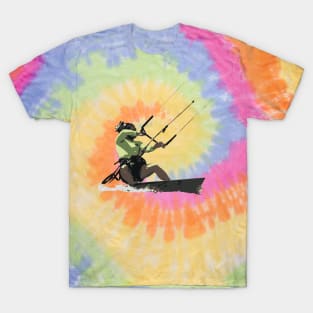 Kitesurfer Action Water Sports Artistic Illustration T-Shirt